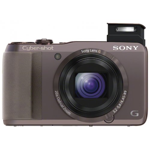 Sony DSC-HX20VT Cyber-shot Digitalkamera (18,2 Megapixel, 20-fach opt. Zoom, 7,5 cm (3 Zoll) Display, Schwenkpanorama, Full HD) braun