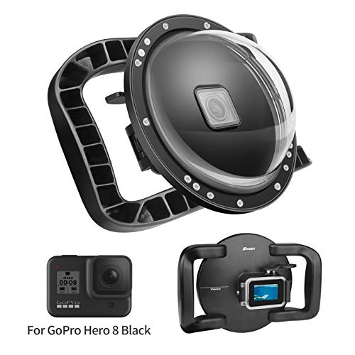 SHOOT Dome Port para gopro Hero 8 Action Cámara,Alojamiento Impermeable Buceo Cubierta de Lentes para GoPro Hero 8 Action Subacuática Carcasa Accesorios