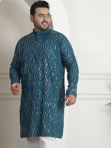 Sojanya PLUS (Since 1958) Men's Cotton Designer Long Kurta2