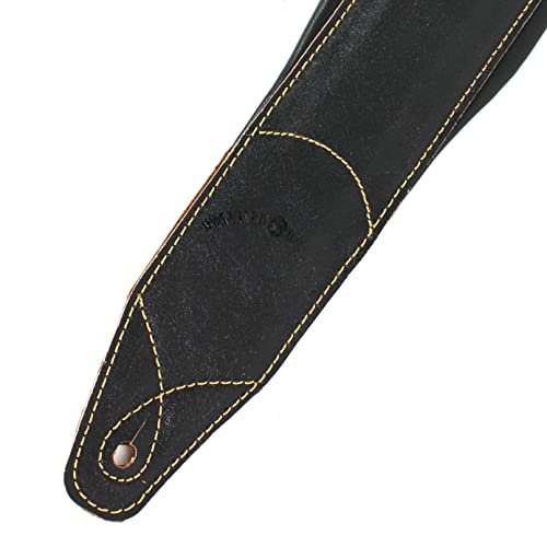 Walker And Williams C-22-DBLK Premium Sangle en cuir rembourré extra large Finition noire vieillie, Noir vieilli… - Les Beatles, Paul McCartney, John Lennon, RIngo Starr, George Harrison Walker And Williams C-22-DBLK Premium Sangle en cuir rembourré extra large Finition noire vieillie, Noir vieilli… – Image 7
