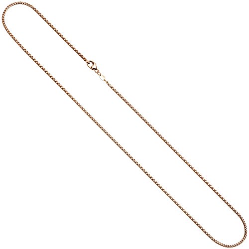 1,5mm Bingokette Halskette Collier Goldkette Kette 585 Gold Rotgold 42cm Damen
