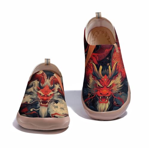 Men's Walking Travel Shoes Slip On Casual Loafers Lightweight Comfort Art Painted Fashion Sneaker