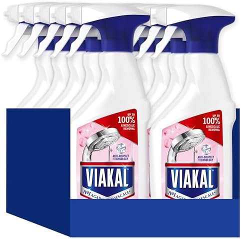 Viakal Limescale Remover Spray Fresh Spring Rose Scent 10x500ML