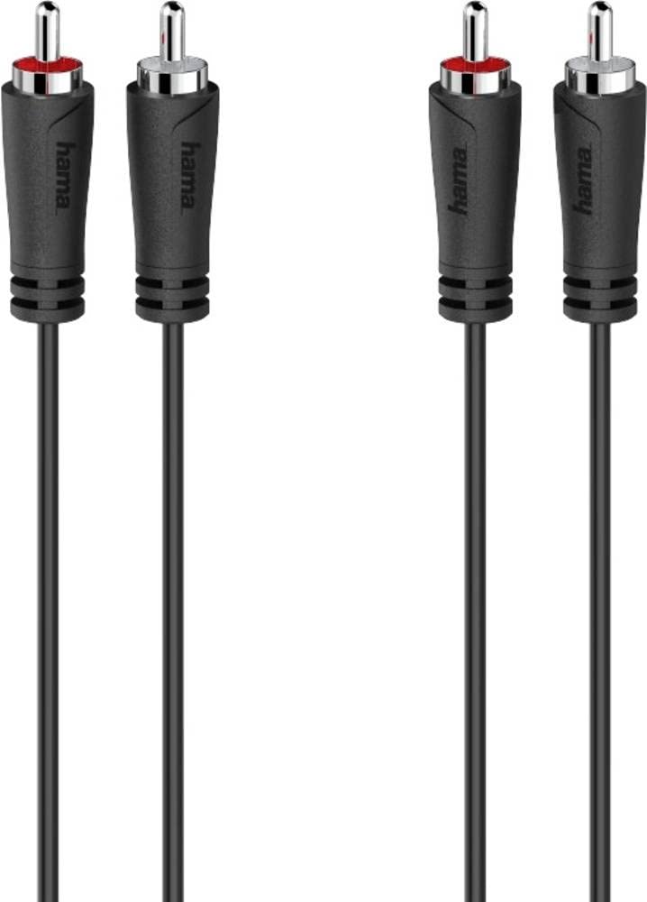 Hama Connection Cable 00205093 Cinch-RCA Audio [2x Cinch-RCA Male - 2x Cinch-RCA Male] 5 m Black