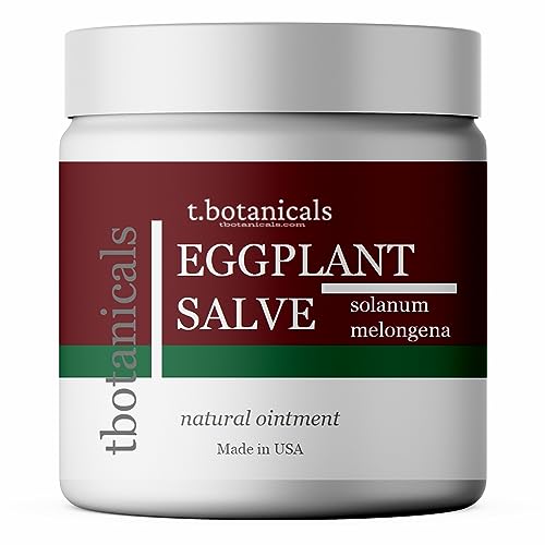 t.botanicals Eggplant Salve, Herbal Salve with Eggplant Extract, Skin Ointment, Eggplant Cream, Skin Cell Health Support, Skin Relief (2 oz)