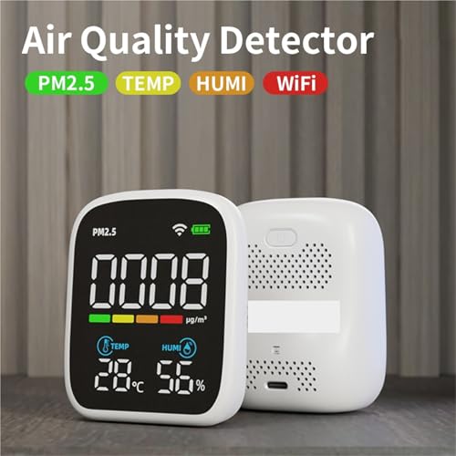 Analyseur pollution atmosphérique CO2 humidité et testeur PM2.5 - 5