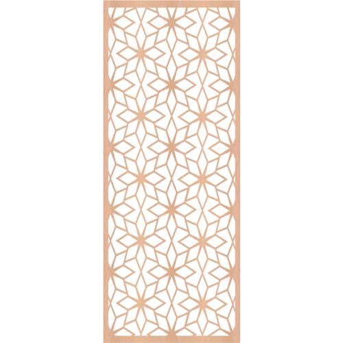 Image of Lake Decorative Pierced Fretwork Wood Wall Panels, 9 3 /8 inchW x 24 3 /8 inchH x 3 /8 inchT, Alder