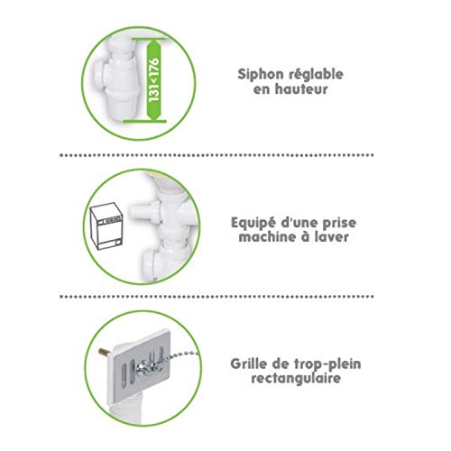 Wirquin 30721103 - D60 2 Basin Drain Plug, Colour, 50mm - Image 3