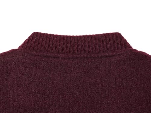 Fnfmrfmr Women's Burgundy Stand-Up Collar Zipper Jacket: Cozy, Casual Style for Every Occasion - Image 7