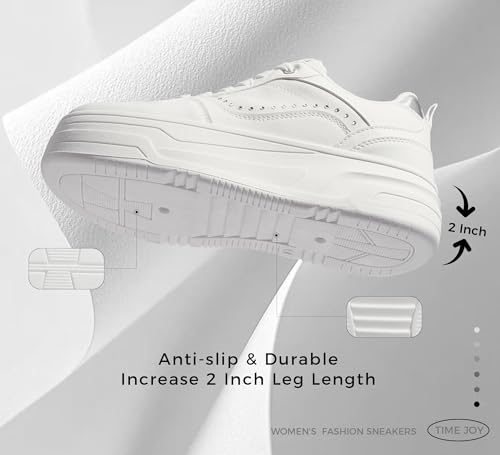 Women's Platform Sneakers Chunky Tennis Shoes with Artificial Leather & Recyclable Material Insole Non-Slip Cushion for Casual, Streetwear & Daily Outfits2