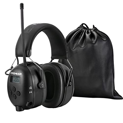 PROHEAR 033 Gehoorbescherming met Radio, SNR31dB - Oorbeschermer met Bluetooth FM/AM, Ingebouwde microfoon en ruisonderdrukking voor ruisgevoelige vrijetijdsactiviteiten Oranje