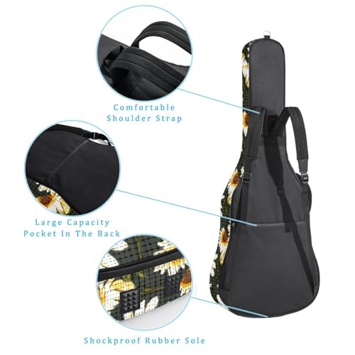 Housse guitare classique acoustique imperméable 101cm étui tissu Oxford