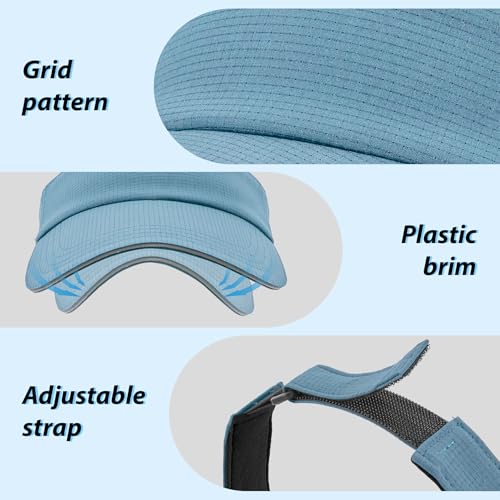 Image of Sukeen Women's Adjustable Fit Runners Lightweight Comfort Performance Visor, Sports Sun Visor One Size Fits Most