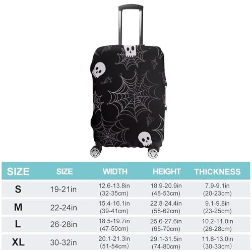 Halloween Goth Luggage Cover, Washable Elastic Suitcase Cover Protector Fit 18-32 Inch Luggage2