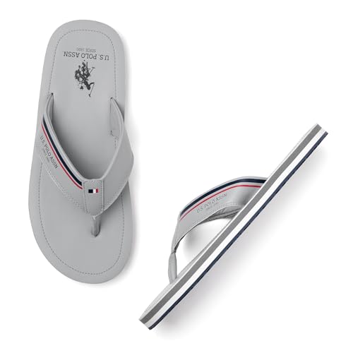 Image of U.S. Polo Assn.| NESTA LT. GREY| Stylish slider Flipflops for Man