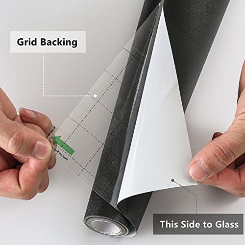 FEOMOS Total Blackout Window Film with Heat Resistant White Side Static Cling 100% Light Blocking Glass Films Cover Room Darkening Romoval 44cm x 200cm
