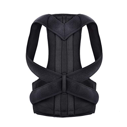 Fewear Posture Corrector Back Brace, Back Posture Magnetic ShoulderCorrector, 2-in-1 Lumbar Support,Adjustable Upper Back Brace for Clavicle Support,Neck Pain Relief(USA Stock) (Black)