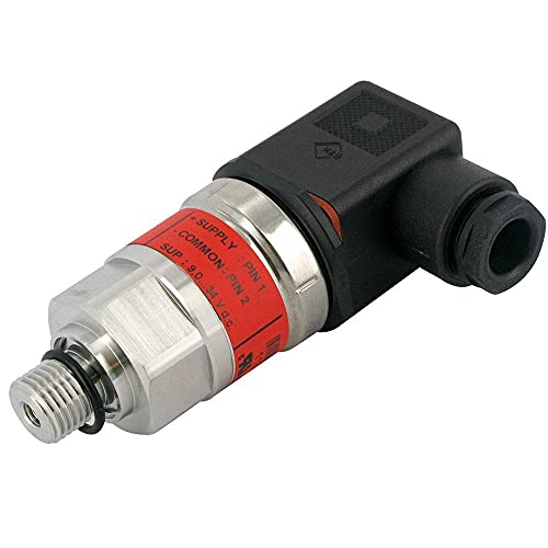 Heavy Duty Pressure Transmitter Transducer Thread with 4-20mA for Industrial, Hydraulic Applications & HVAC | Model: MBS 3000 (1/2, 0-10 bar)