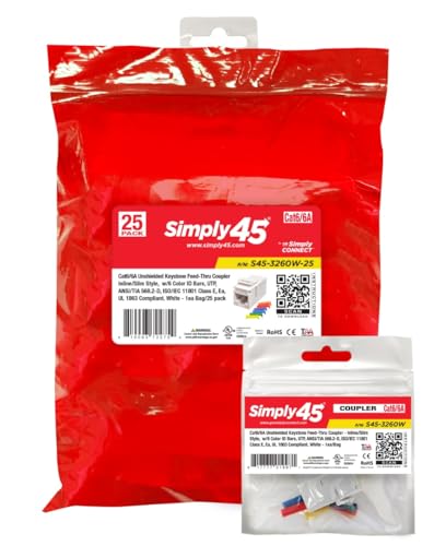 Coupleurs Cat6 UTP Simply45 S45-3260W pour prolonger vos câbles RJ45 facilement