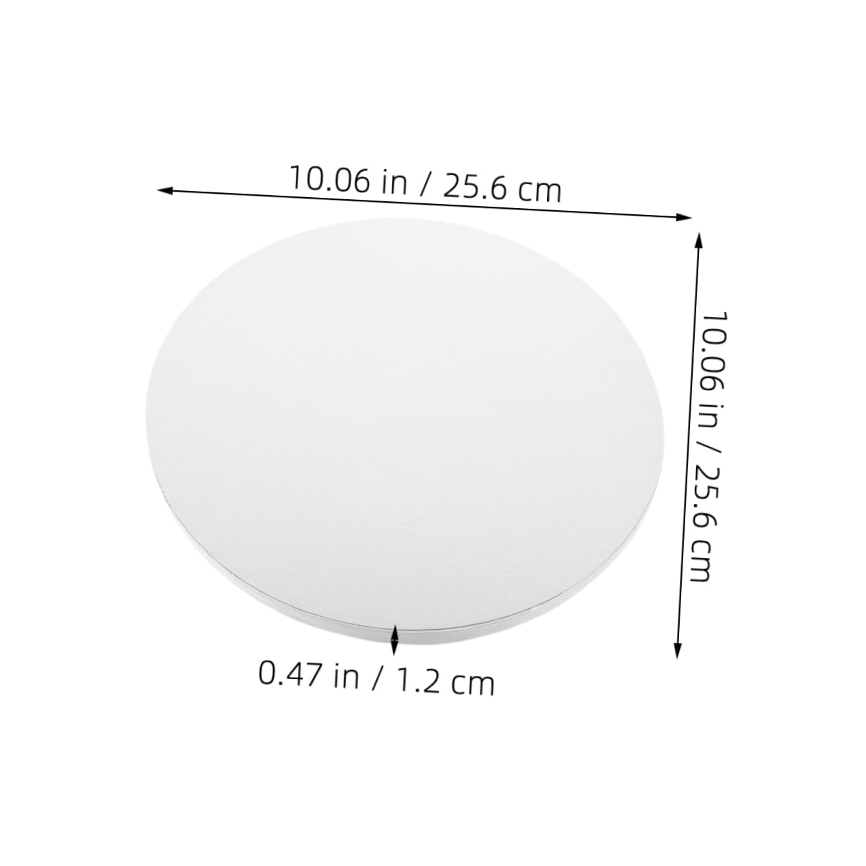 Cabilock Plateaux à Gâteaux Ronds 10 Pouces, Carton Blanc Épais, Lot de 7