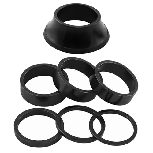 TIKBRO Bike Headset Spacer Spaziatori Serie Sterzo per Bicicletta 1-1/8 Pollici in Lega di Alluminio MTB per BMX e Bici da Strada 15mm 10mm 5mm 3mm 2mm 7pz