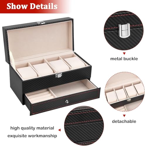Image of Velvet Three Layer New Vintage Flannel Jewelry Box Earrings Earrings Rings Necklace Bracelets Jewelry Organiser Storage Case With Drawer For Girls Women Dark Green (AB-06)