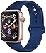 Produktbild Silikonarmband für Apple Watch Armband 44mm 40mm 38mm 42mm Armband Armband Armband   Serie 6 5 4 3 SE Band-Kobaltblau, 42 oder 44 mm ML
