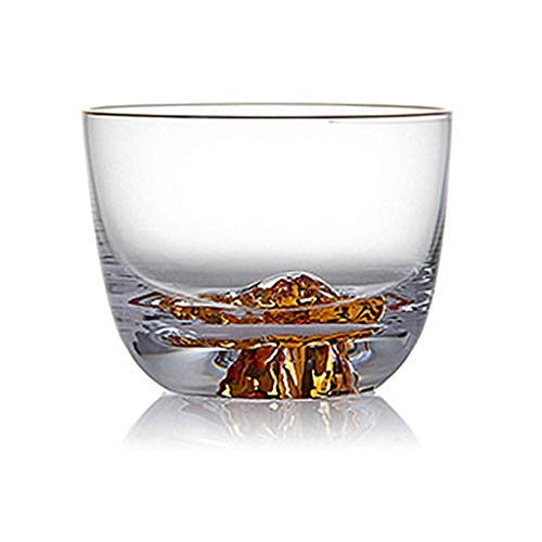 De Cristal de Whisky de Vidrio, Vidrio de Vino, de té, ponderado Inferior Grueso, Perfecto for Scotch, Bourbon, Manhattan, Rocas Pasado de Moda Cocktails.Fuji montaña de Cristal.