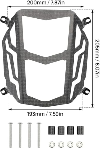 Protector de rejilla del faro delantero motocicleta anticaídas para Grom MSX125 2022-2024 negro 5