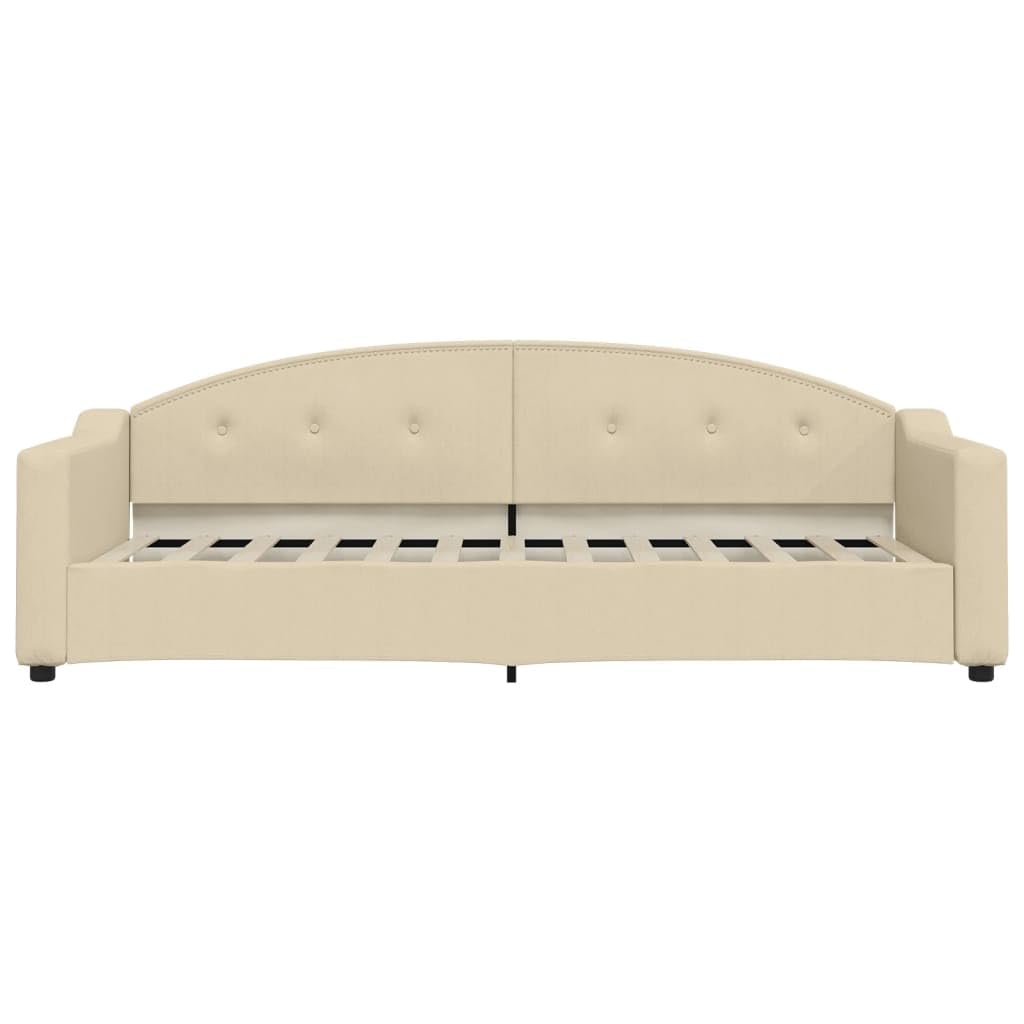 Tapicerowany 2 w 1 z funkcją spania gościnny Kremowy 80 x 200 cm
