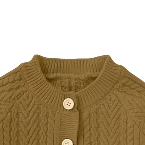 Toddler Kids Cable Knit Sweater Cardigan Comfy Soft Loose Crewneck Sweater Jacket Girls Boys Fall Winter Cute Warm Clothes3