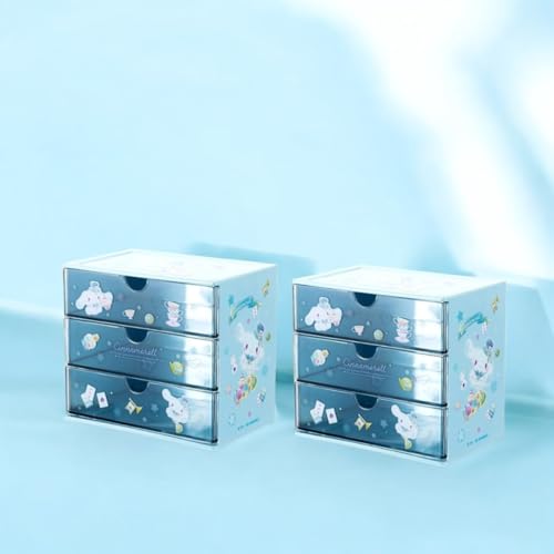 Caixa Organizadora Cinnamoroll com 3 Gavetas Sanrio Miniso