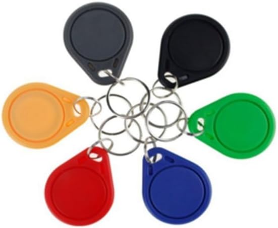 100 Pack Blue Classic Waterproof 13.56MHz ISO14443A MF 1K NFC RFID Keyfob (RFID Tag) for Access Control System