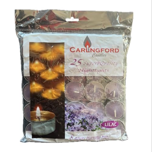 25 x grandi lumini profumati lilla – fino a 8 ore di combustione candele profumate