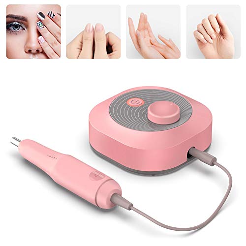 Preisvergleich Produktbild Elektrisch Nagelfräser Geschwindigkeit Einstellbar Professionelle Nagel Pediküre Maschine Aktualisierte Version Elektrische Nagelschleifer (Rosa)