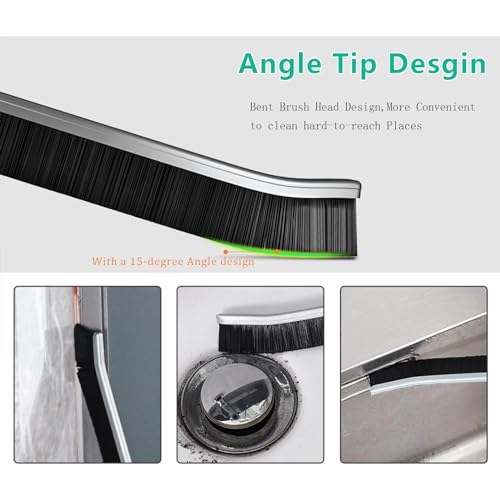 Image of 2 Pcs Gap Cleaning Brush, 2023 New Hard Bristle Crevice Cleaning Brush, Grout Cleaner Scrub Brush Deep Tile Joints,Multifunctional Crevice Cleaning Brush for Bathroom, Kitchens Tiles Window Slots