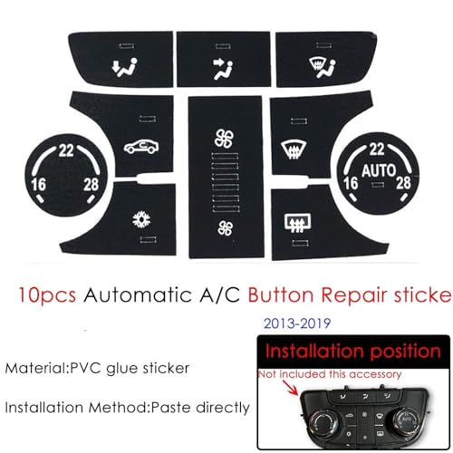 Kit réparation boutons Buick Encore 2013-2015 stickers AC radio - 2