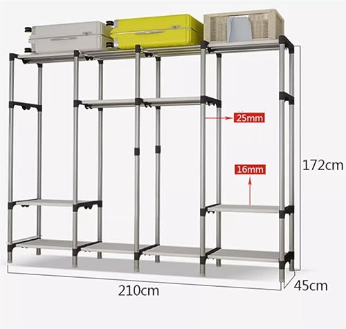 Wardrobe Foldable Closet Portable Closet Combination Wardrobe Economical Assembly Simple Bedroom Cabinet Storage Space Save Wardrobe Closet Wardrobe Cabinet 2 Wardrobe Foldable Closet Portable Closet Combination Wardrobe Economical Assembly Simple Bedroom Cabinet Storage Space Save Wardrobe Closet Wardrobe Cabinet - Image 2