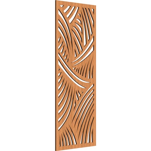 Image of 15 3 /8 inchW x 39 3 /8 inchH x 1 /4 inchT Chester Decorative Fretwork Wood Wall Panels, Cherry