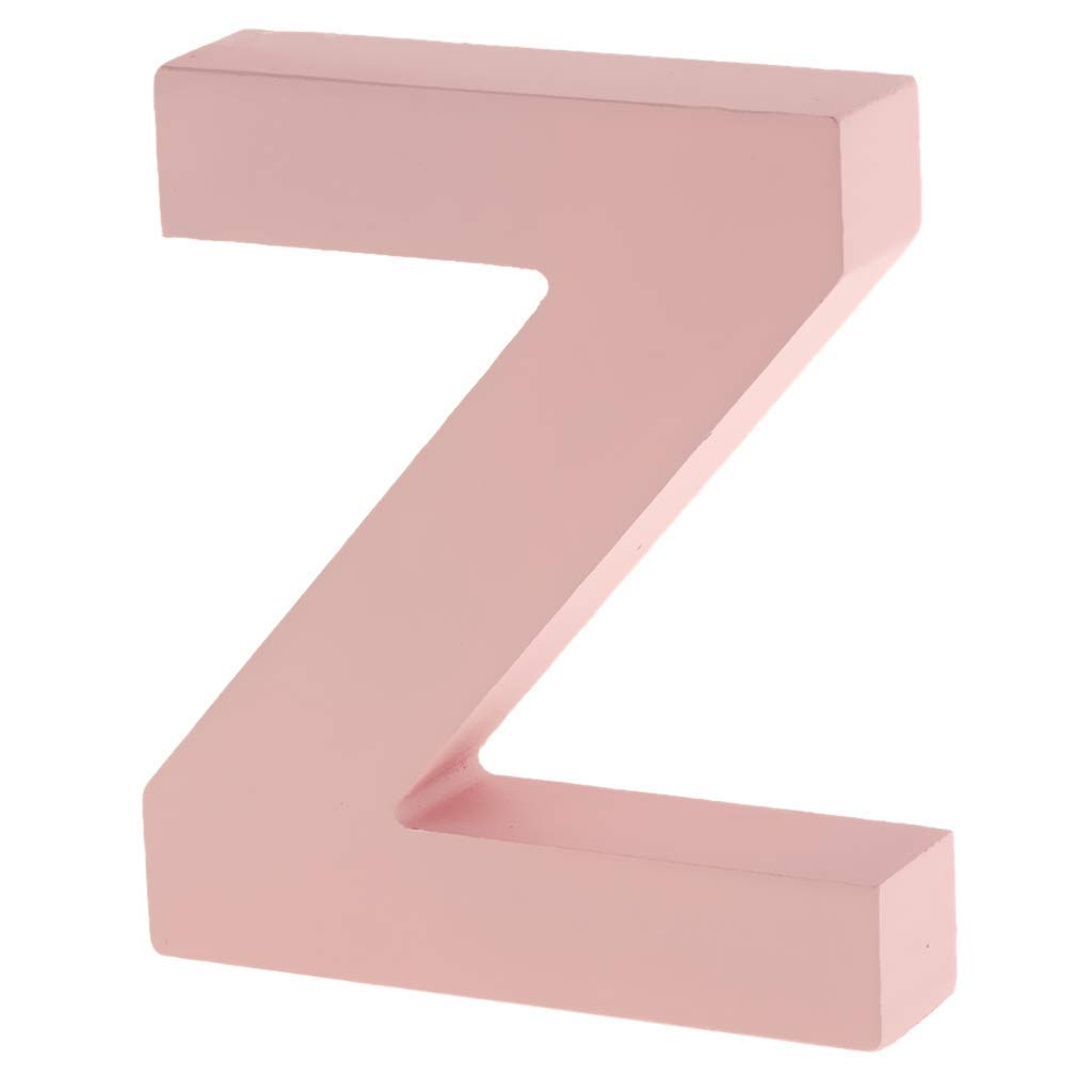 Targa Legno Con Lettere Alfabeto - Decorazione Rosa Per Porta Camera Bambini, Nomi E Feste - Foto 10