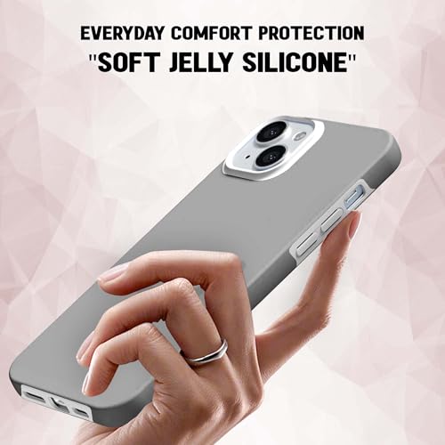 Image of Kratos Soft Silicone Case Cover Compatible with iPhone 14 Plus - Everyday Comfort Protection, Wireless Magnetic Charging Case with Raised Edge Camera & Screen Protection, Shock-Resistant Design