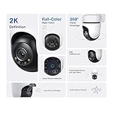 Tapo C510W 2K Outdoor Pan/Tilt Security Camera, 360°Visual Coverage, IP65 WiFi Camera, Motion Tracking, Full-Colour Night Vision, Cloud and Local Storage, Works With Alexa and Google, No Monthly Fee - Image 3