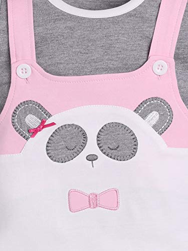 Image of Baby GO Cotton Baby Girls Frock Dress with Bow | Full Sleeve Casual Dress | Checked Winter Wear Princess Skirt Outfit for New Born Baby Girls