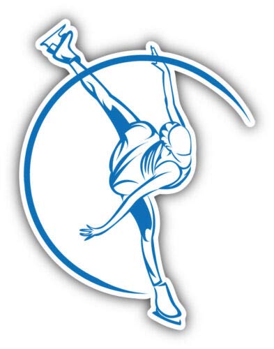 Figure Skating Girl Silhouette Sticker Graphic