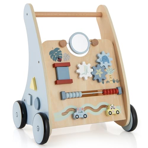 【Girello Perfetto per Bambino】Le ruote posteriori di questo girello sono ragionevolmente distanziate, 30 cm, per supportare la naturale postura di camminata del bambino, dotato di corrette abitudini di camminata per evitare le gambe a forma di O.