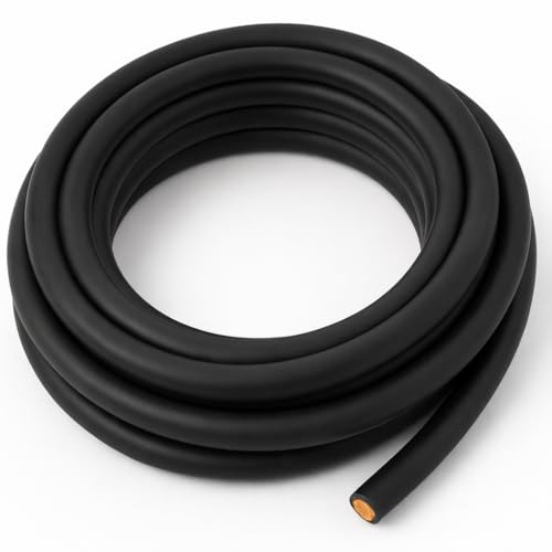 3/0 AWG EPR Welding Cable Pure Copper Battery Cable Flexible Power Wire for Car Inverter RV Solar Audio Marine Applications 10 FT Black