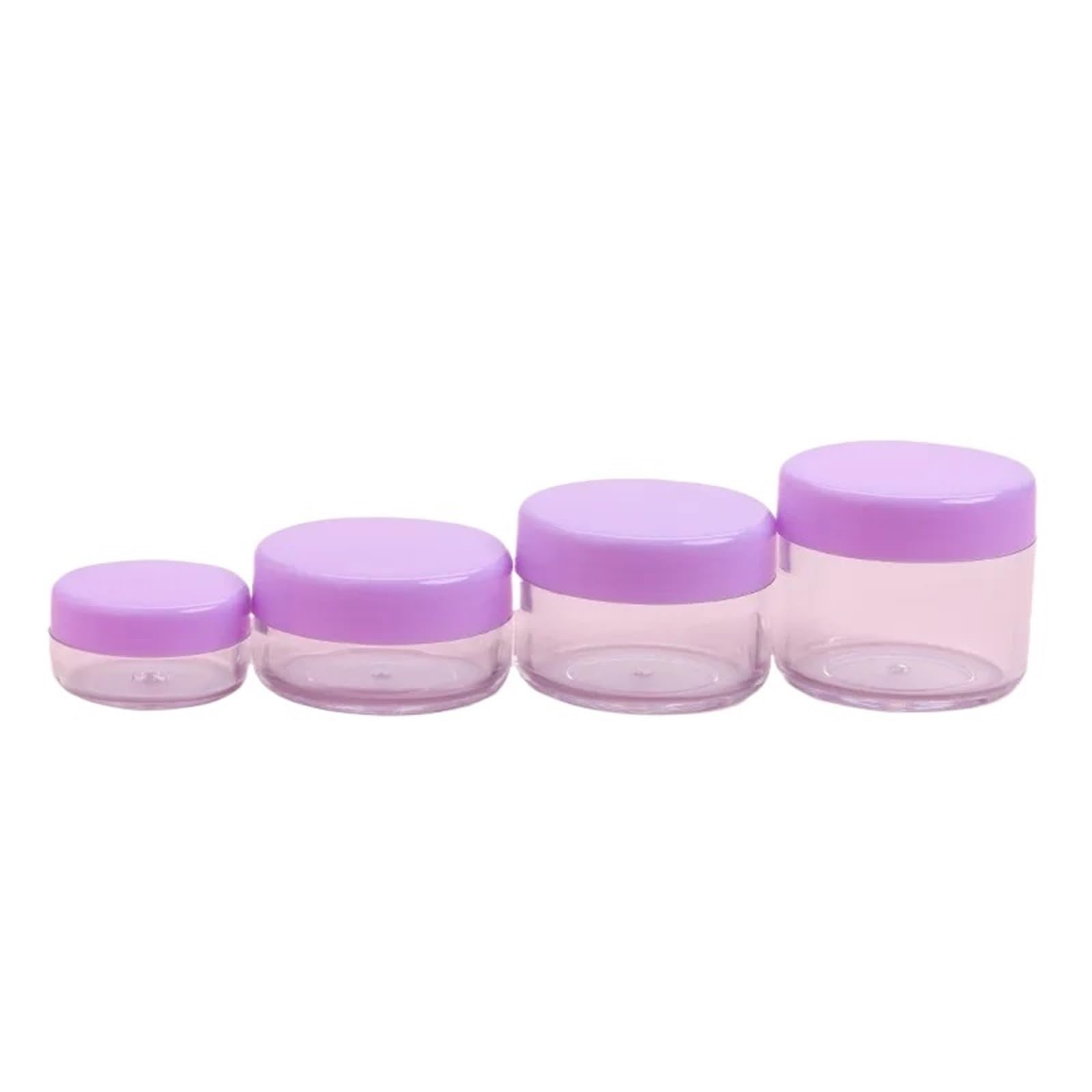 ZIHDKE 10pcs 5g-20g Make Up Jar Cosmetic Sample Empty Container Small Refillable Bottles Plastic Round Lid Eyeshadow Cream Travel Pot for Travel