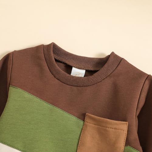 Youth Solid Classic Hoodies Toddler Baby Boy Fall Winter Clothes Color Block Long Sleeve Pocket Pullover Hoodies2