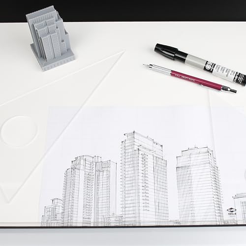 Image of ALVIN Clear Professional Acrylic Drafting Triangle 30 /60 Degrees 16 inch Model 130C-16 Multipurpose Tool for Drafting, Design, and Architecture, Great for Machining and Woodworking - 16 Inches