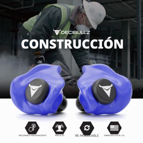 Decibullz tapones moldeables a medida de 31 dB en azul 7